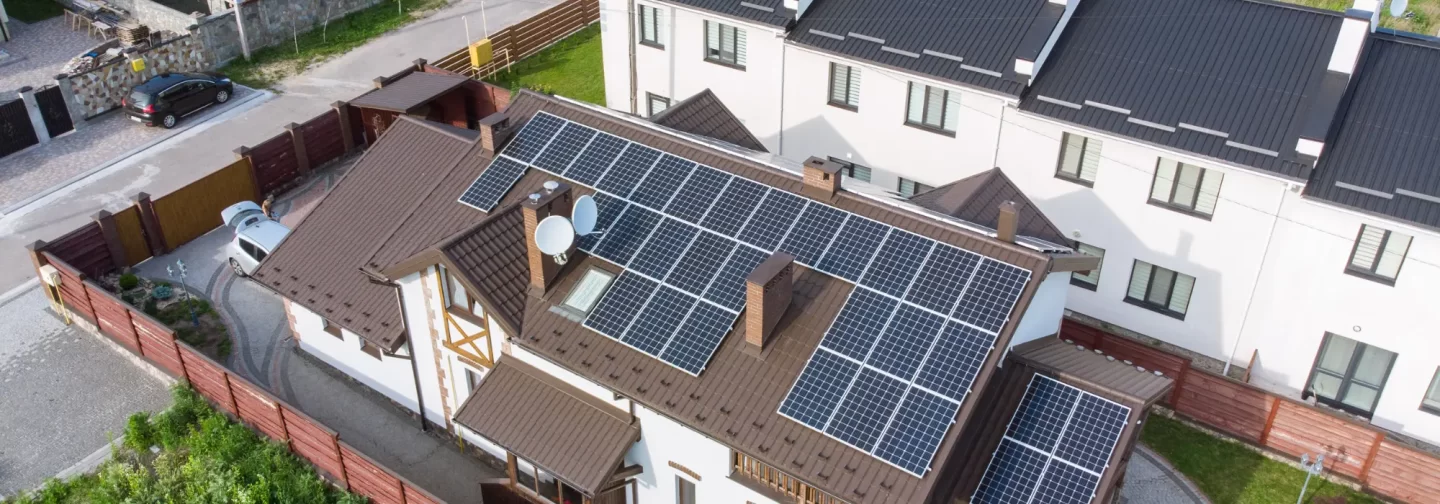 house with solar panels on the roof