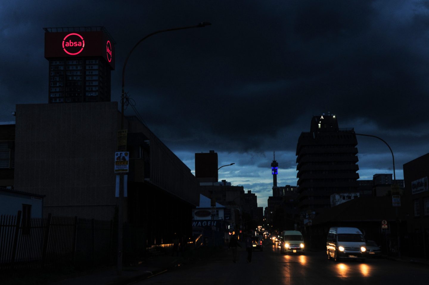 ciudad sudafricana durante un apagón