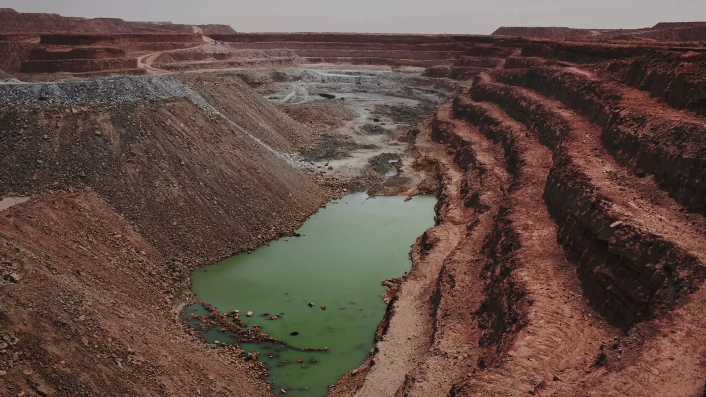 water in a canyon with uranium 