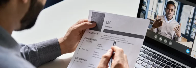 recruiter looking at the cv